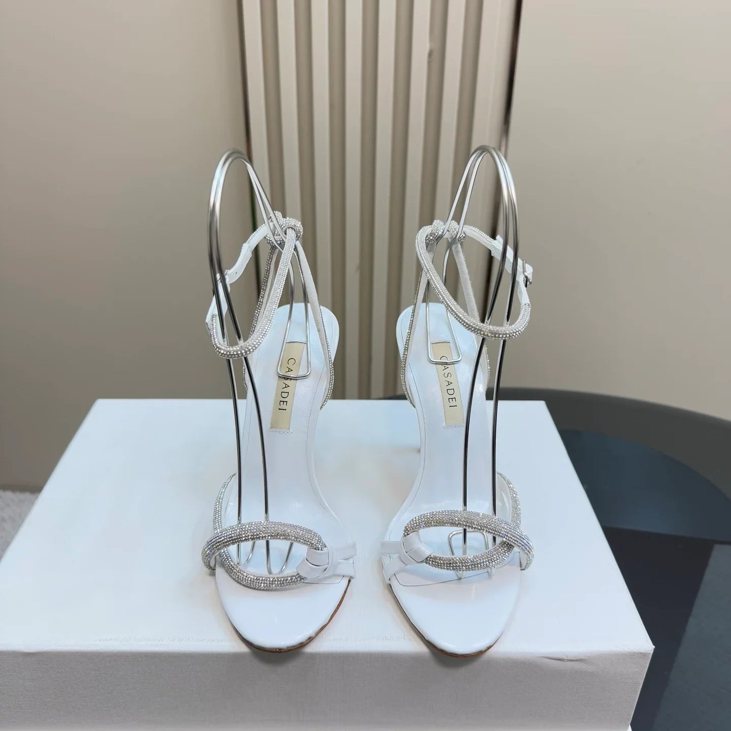 Casadei Strappy Metallic Sandals