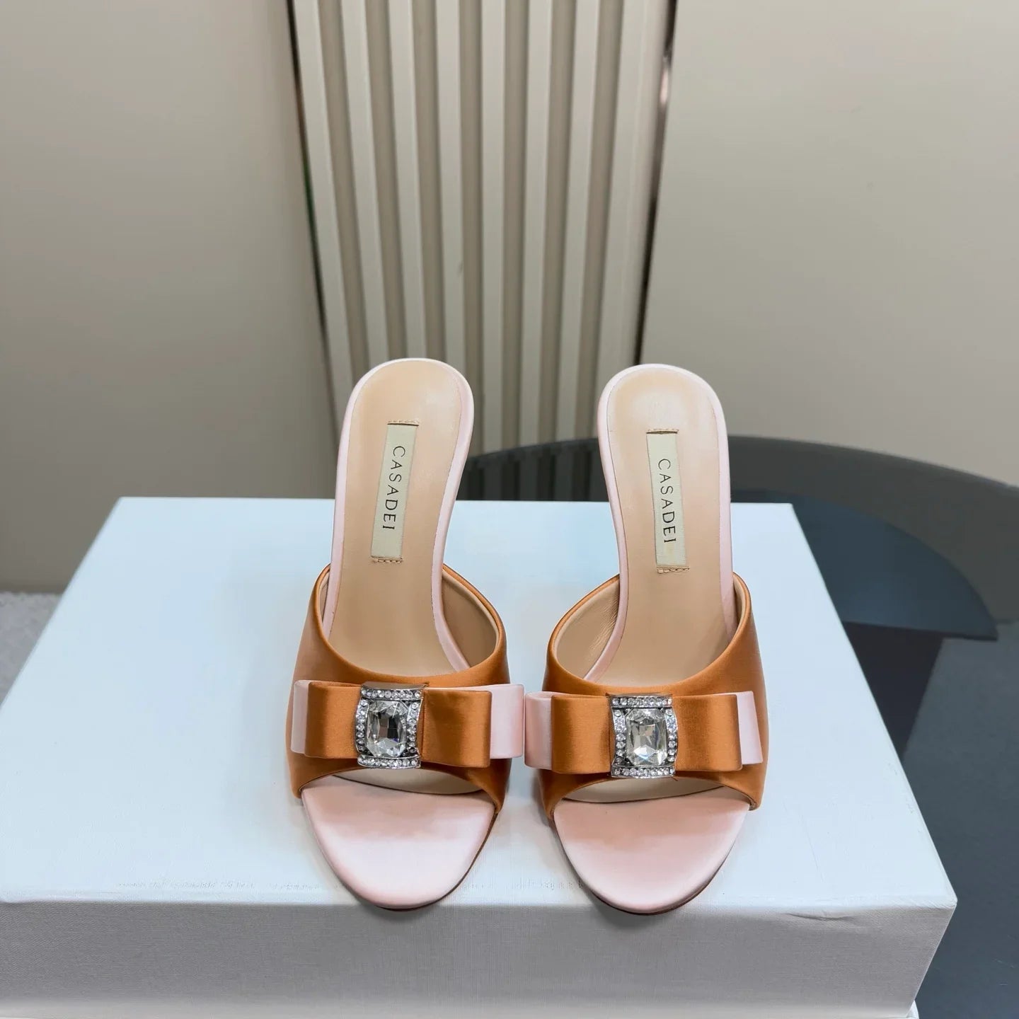 Casadei satin Mule Sandals