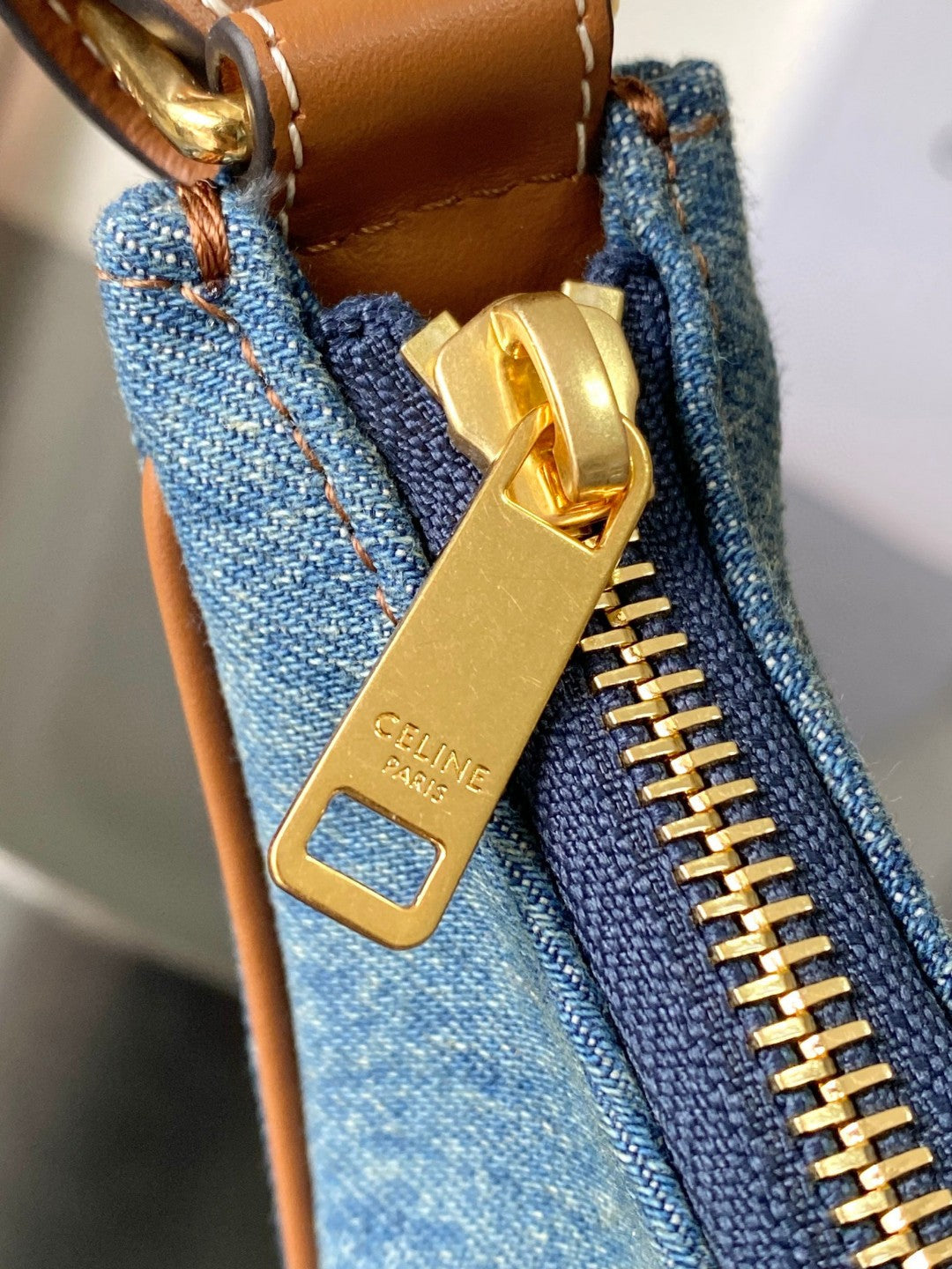 Celine Ava Triomphe Bag in Denim