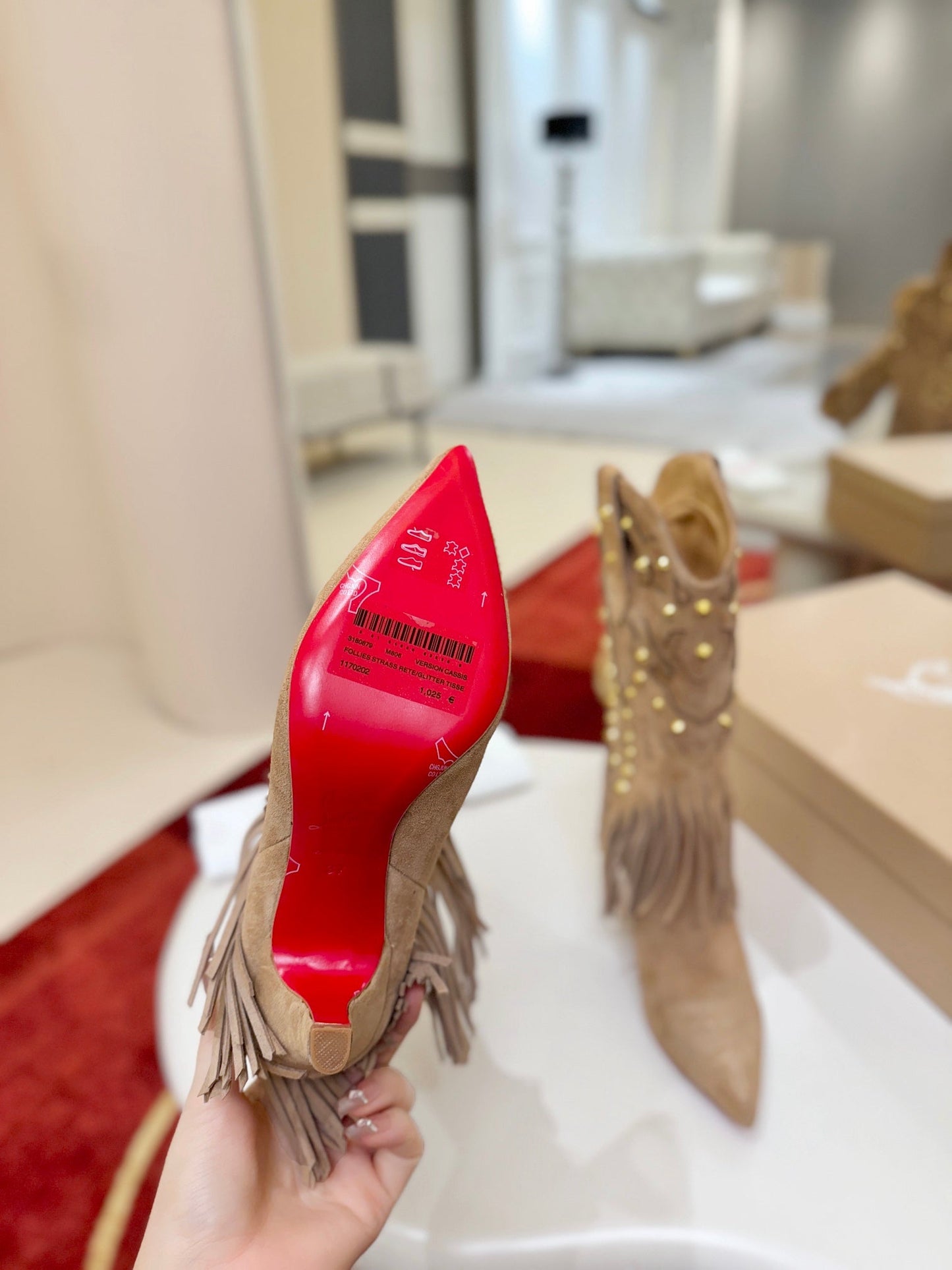 Christian Louboutin Santia Fringe 85 mm Boots