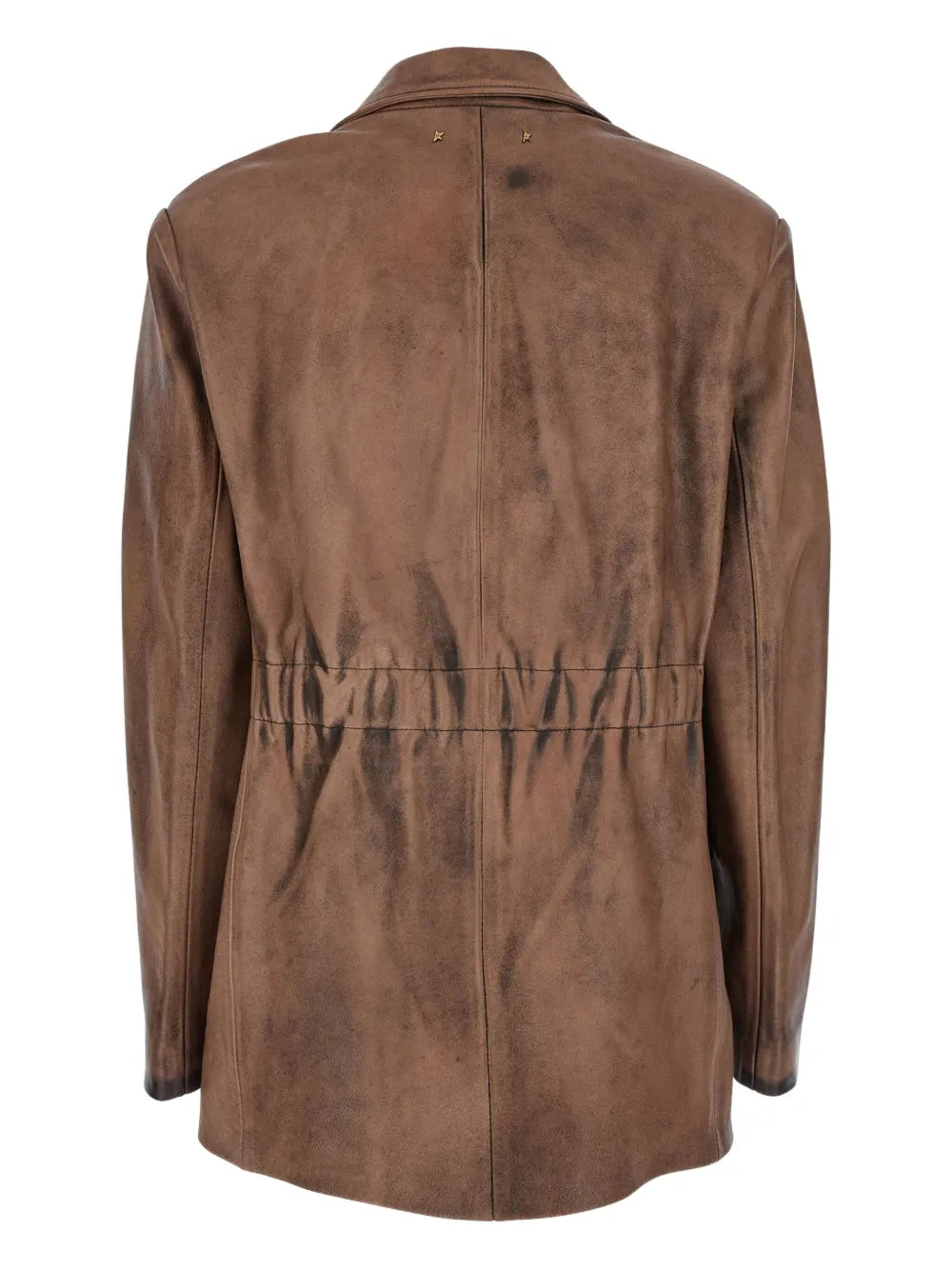 Golden Goose Distressed Leather Blazer