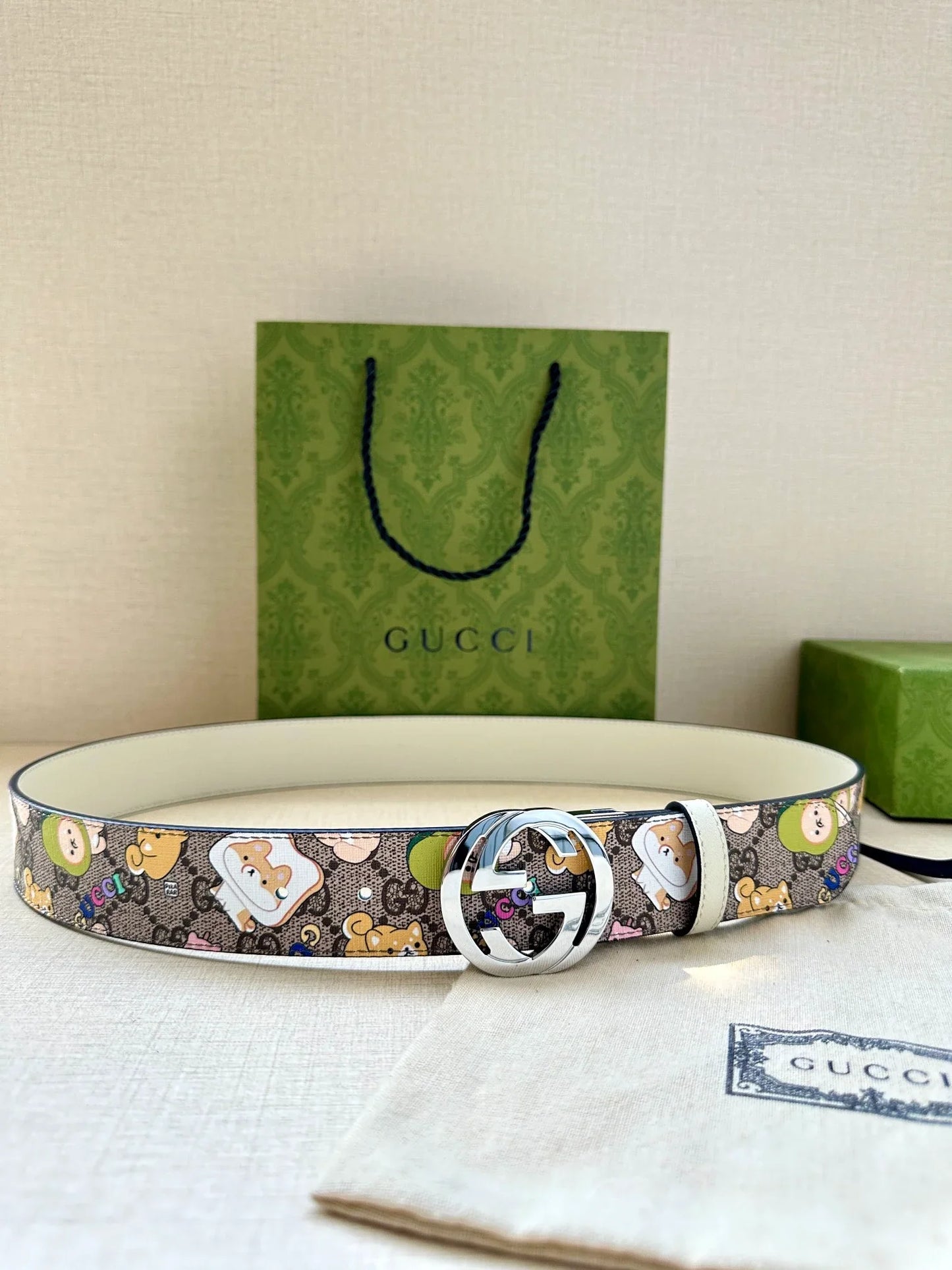 Gucci GG Supreme Doraemon Belt
