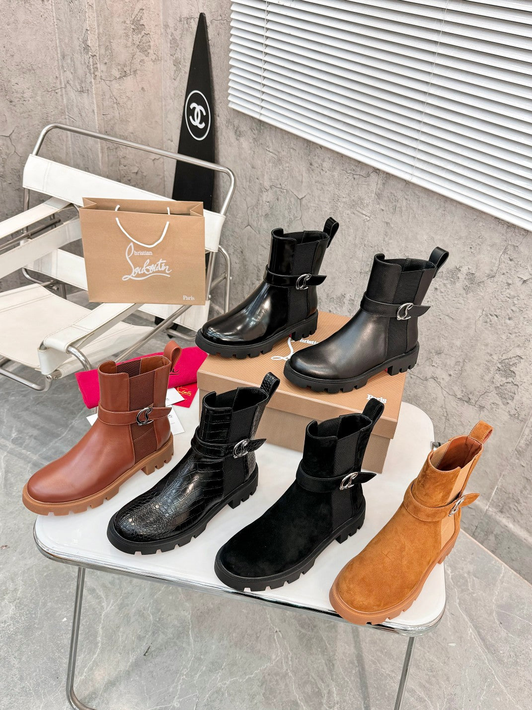 Christian Louboutin Chelsea Booty Lug Boots