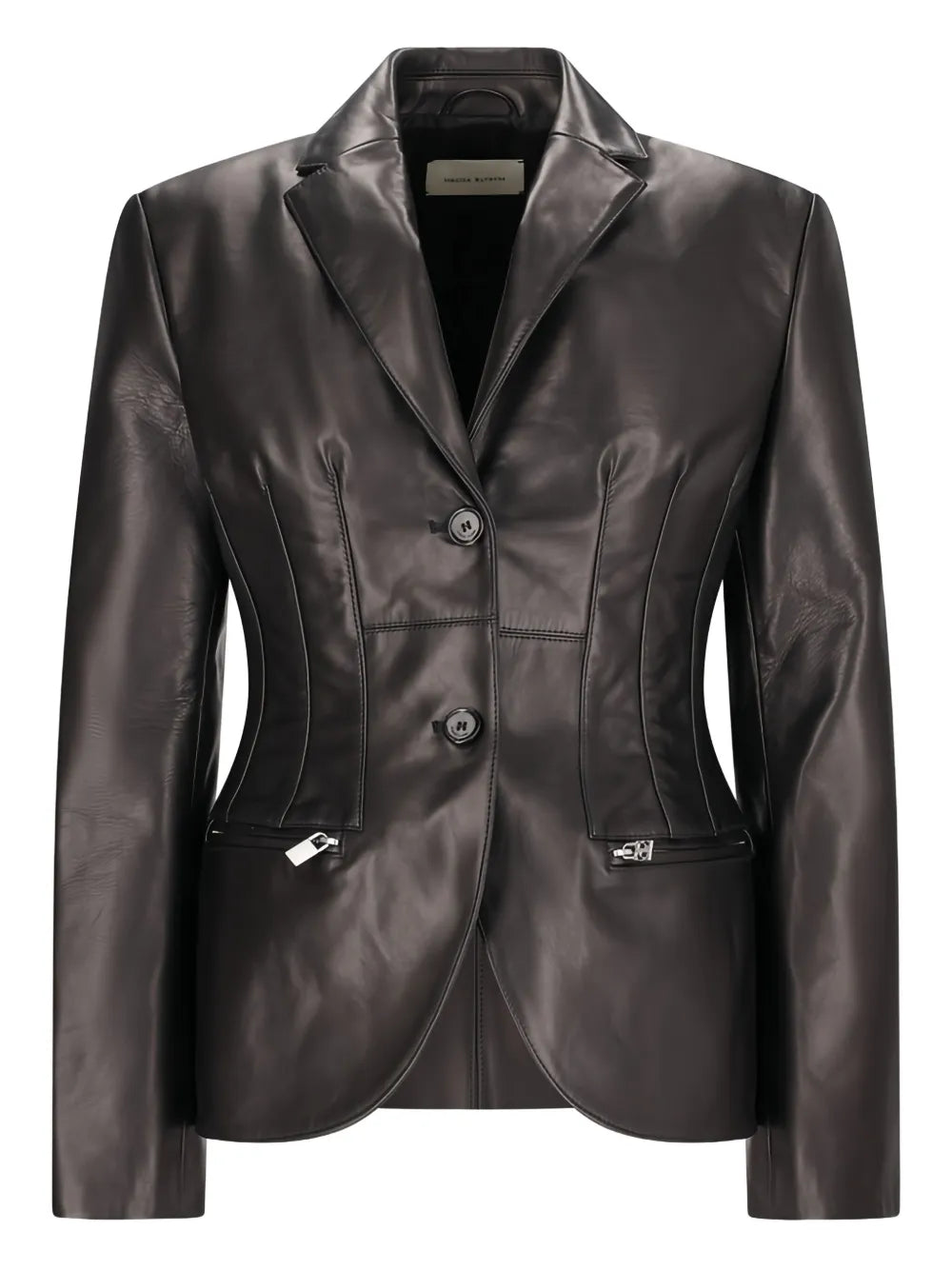Alexander McQueen Tailored Black Leather Blazer