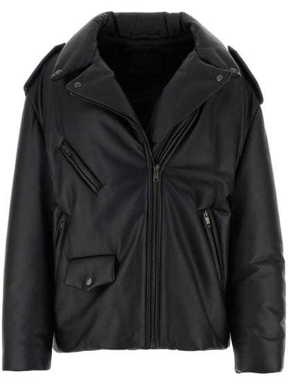 Avant-Garde Padded Leather Jacket