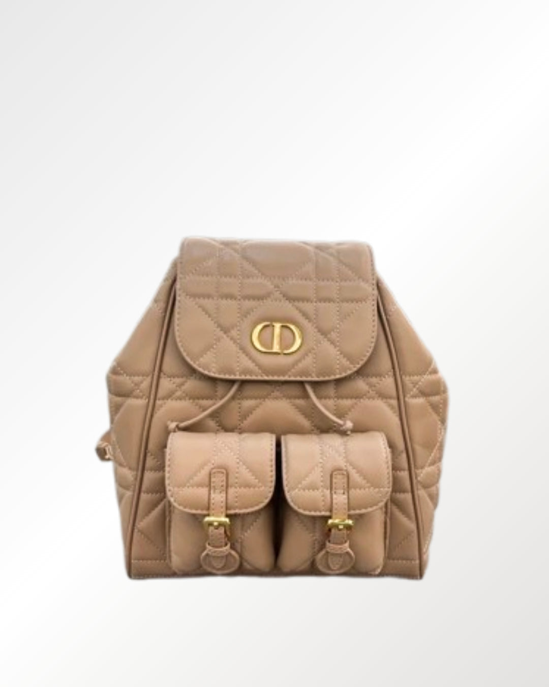 Dior Caro Backpack Biscuit-Colored
