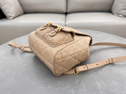 Dior Caro Backpack Biscuit-Colored