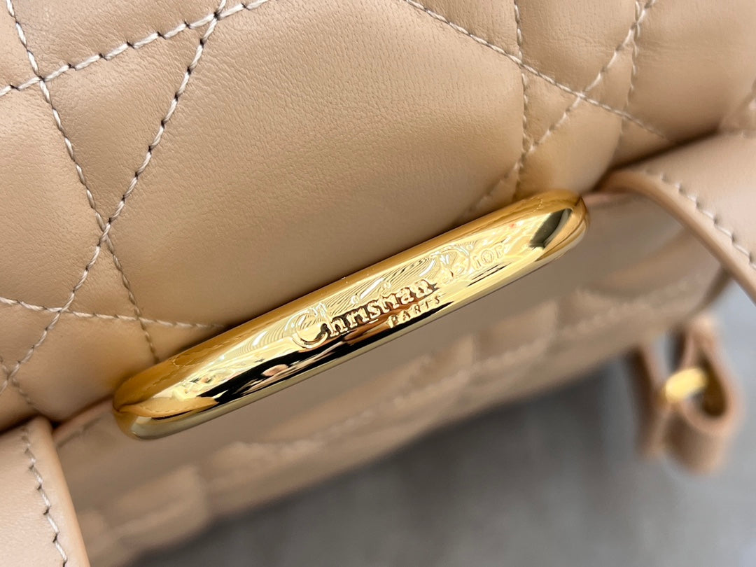 Dior Caro Backpack Biscuit-Colored