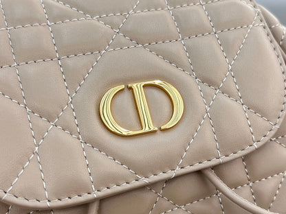 Dior Caro Backpack Biscuit-Colored