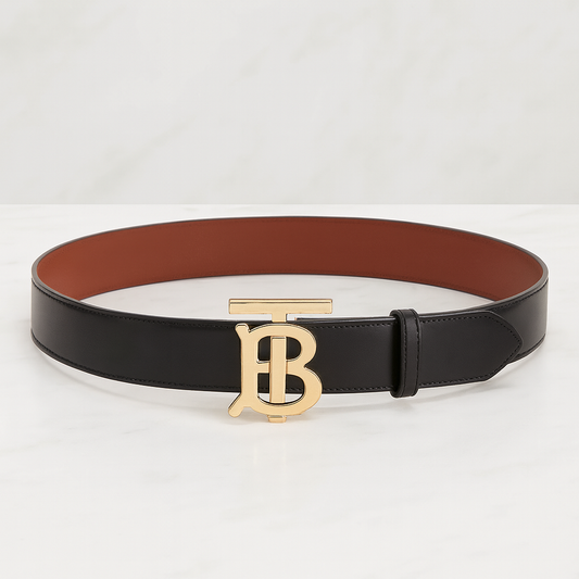 Burberry TB Monogram Leather Belt