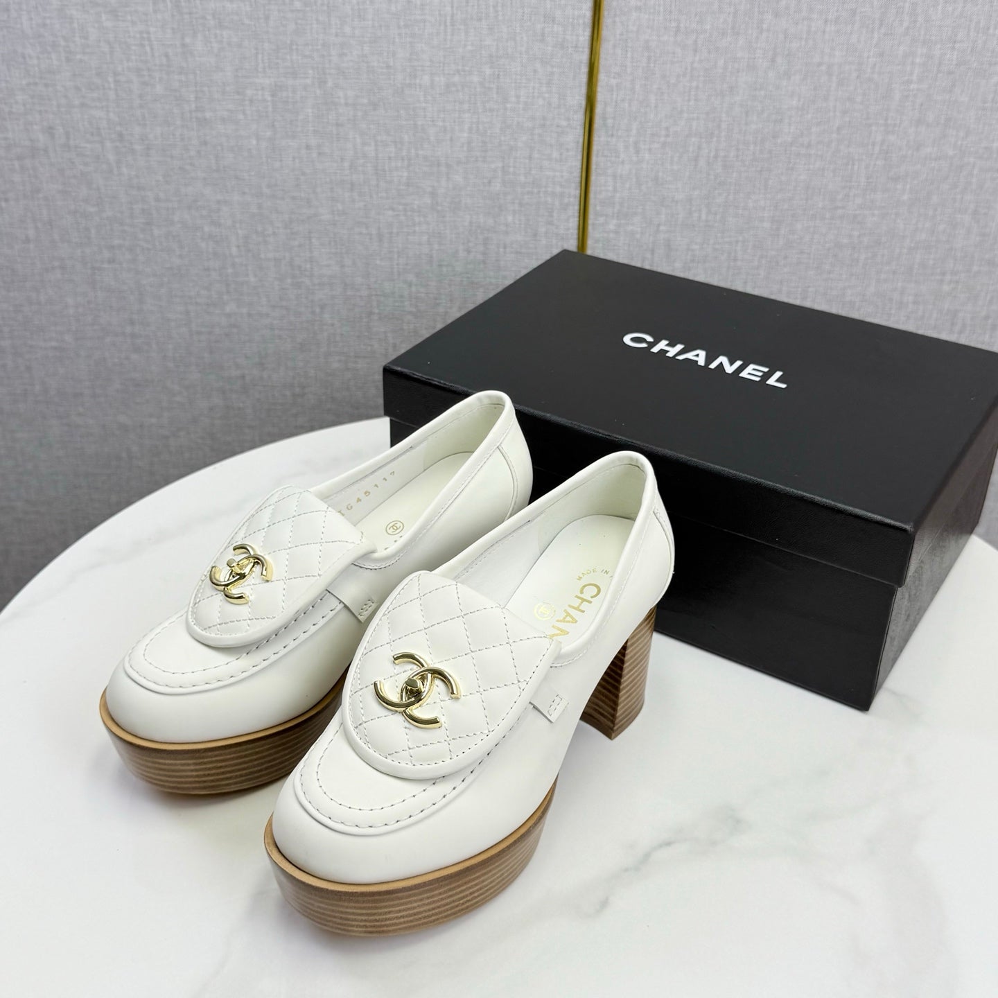 CHANEL Platform Loafer Heels