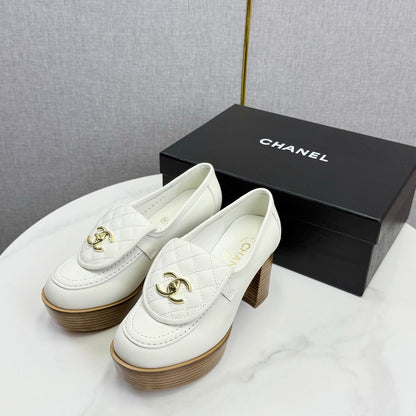 CHANEL Platform Loafer Heels