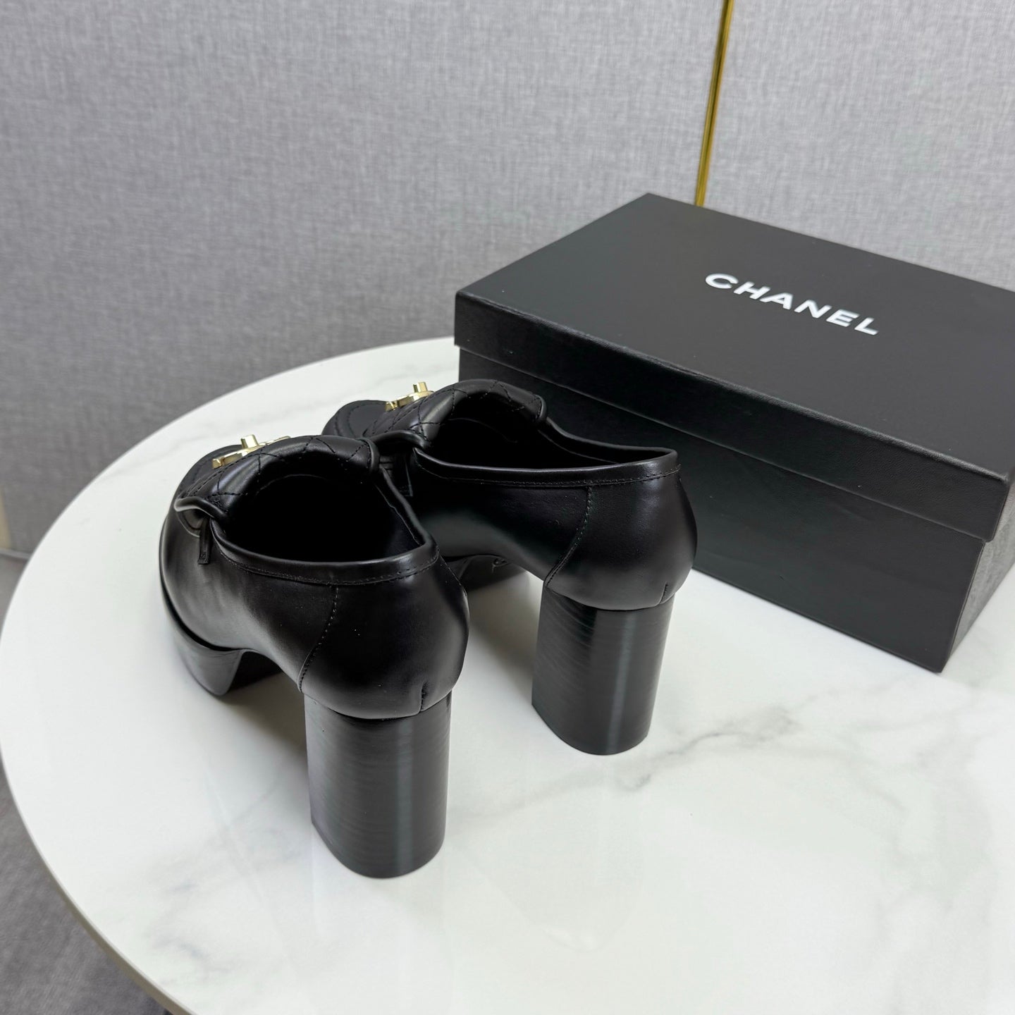 CHANEL Platform Loafer Heels