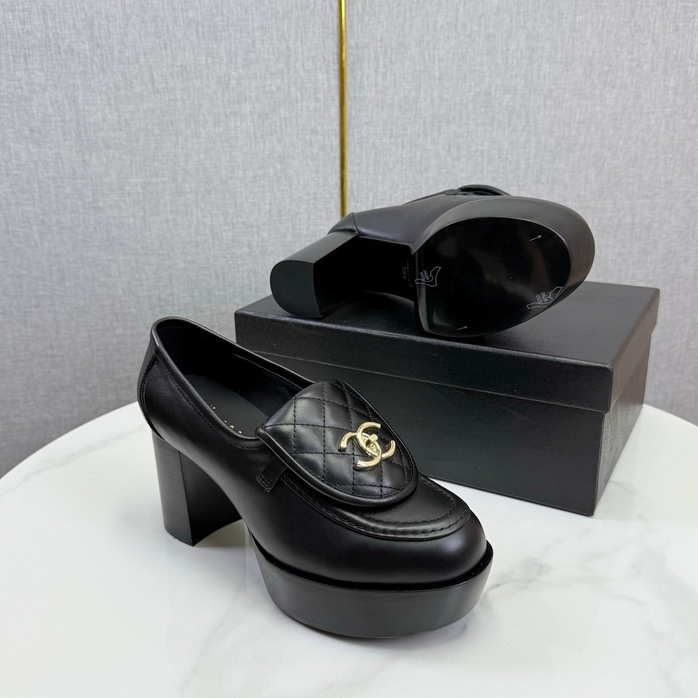 CHANEL Platform Loafer Heels
