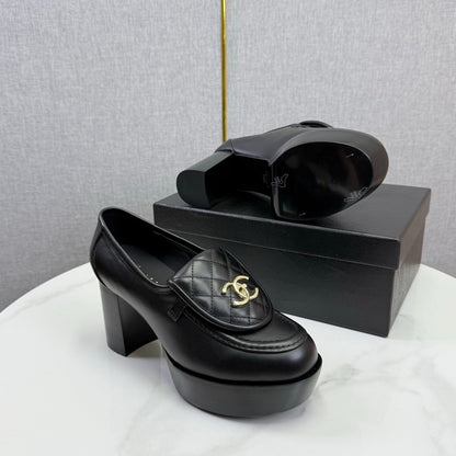CHANEL Platform Loafer Heels