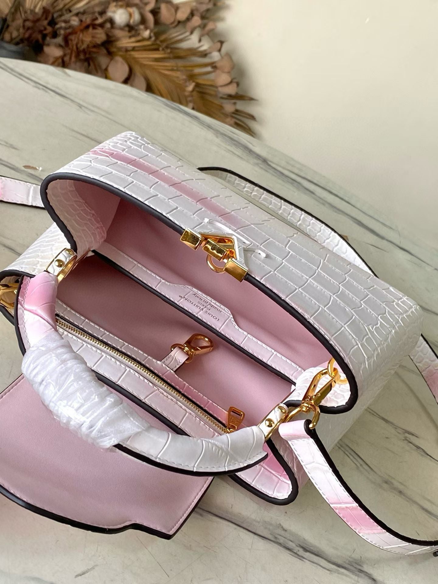 LOUIS VUITTON Capucines BB – Exotic Leather (Croc-Embossed Finish)