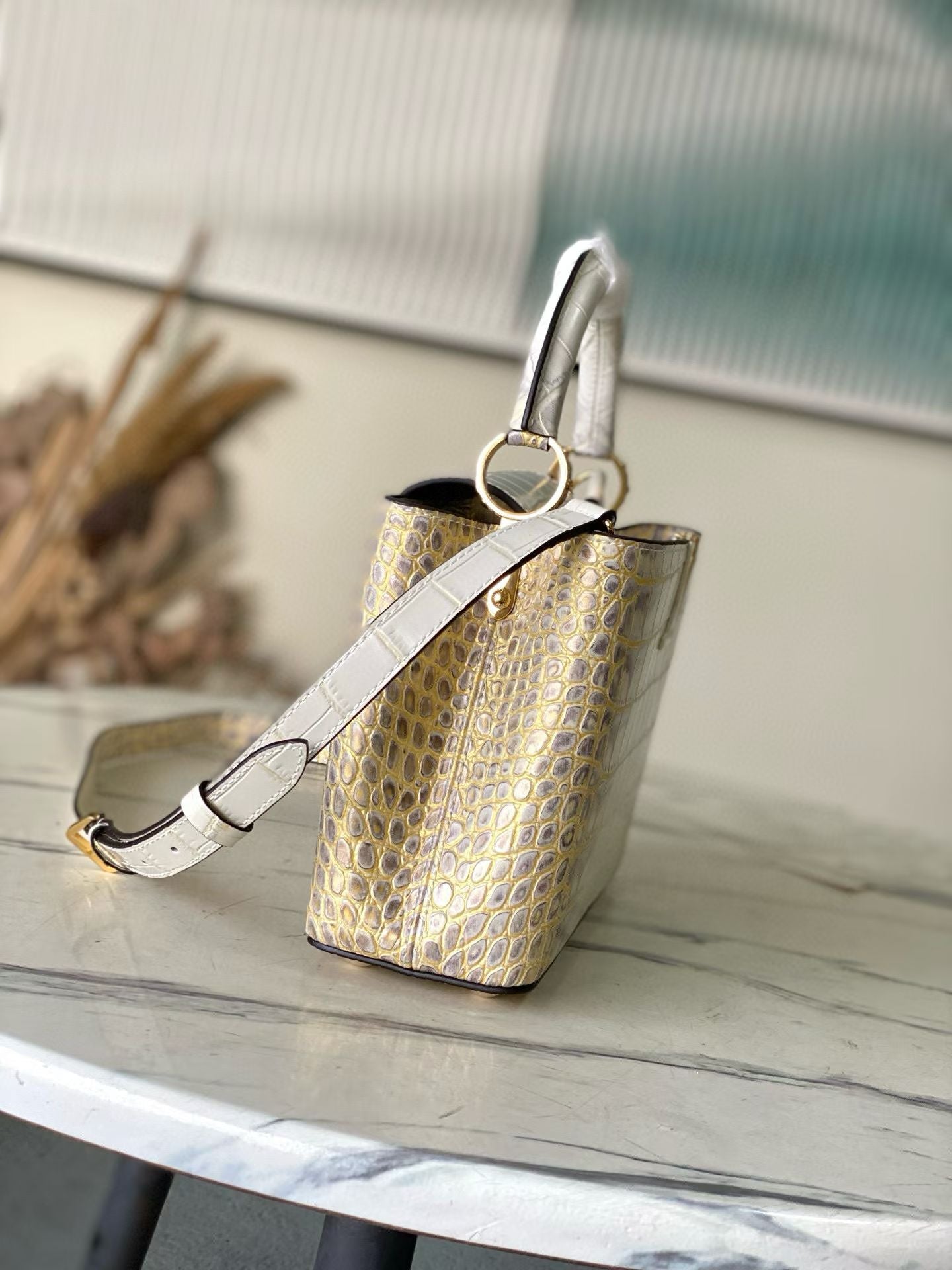 LOUIS VUITTON Capucines BB – Exotic Leather (Croc-Embossed Finish)