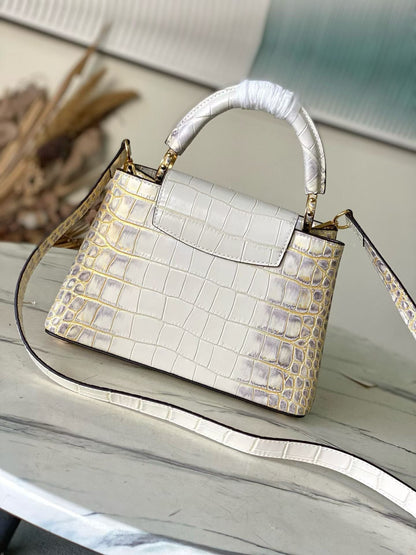 LOUIS VUITTON Capucines BB – Exotic Leather (Croc-Embossed Finish)