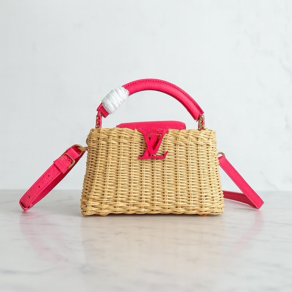 Louis Vuitton Capucines Mini Raffia
