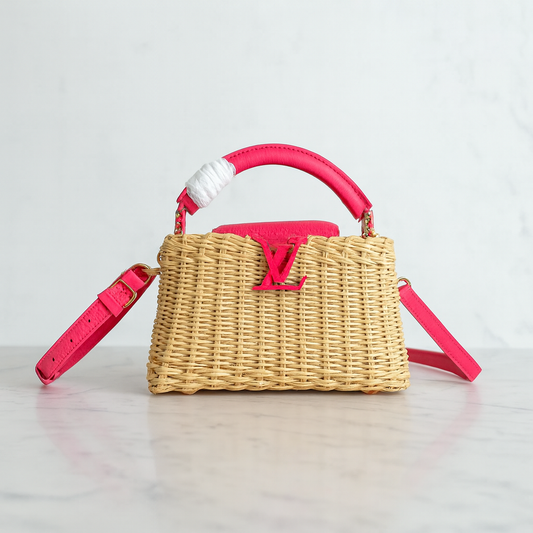 Louis Vuitton Capucines Mini Raffia