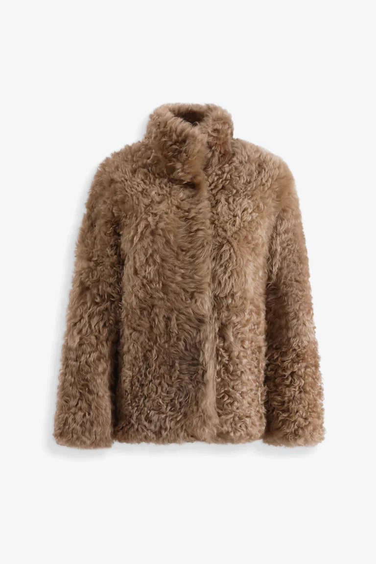 Carolyn Honey Shearling Jacket