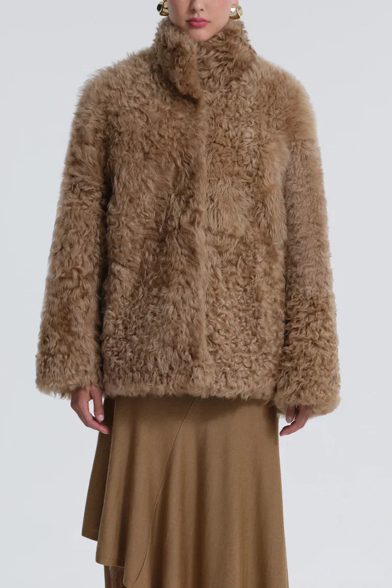 Carolyn Honey Shearling Jacket