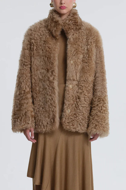 Carolyn Honey Shearling Jacket