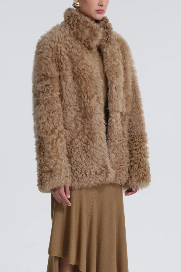 Carolyn Honey Shearling Jacket