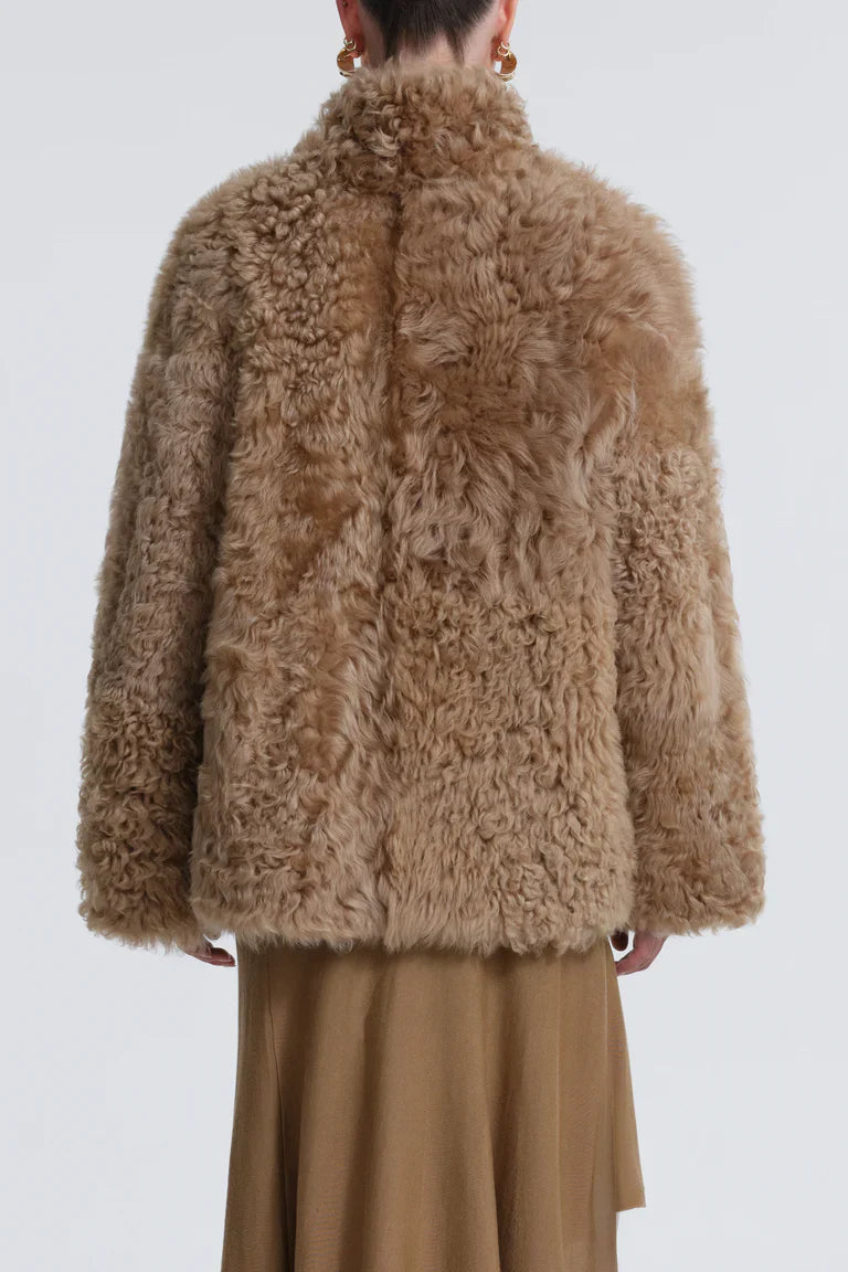 Carolyn Honey Shearling Jacket