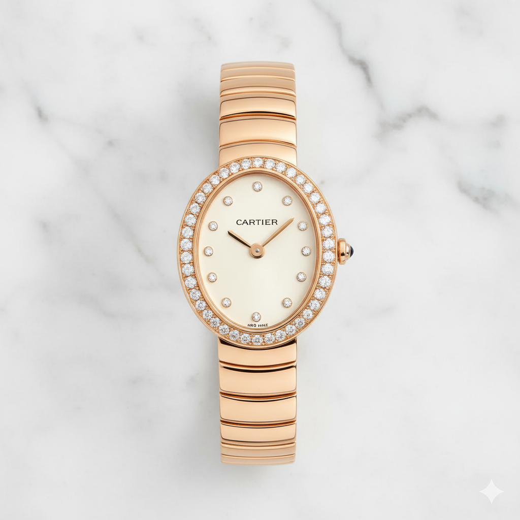 Cartier Baignoire Allongée (Diamond Bezel)