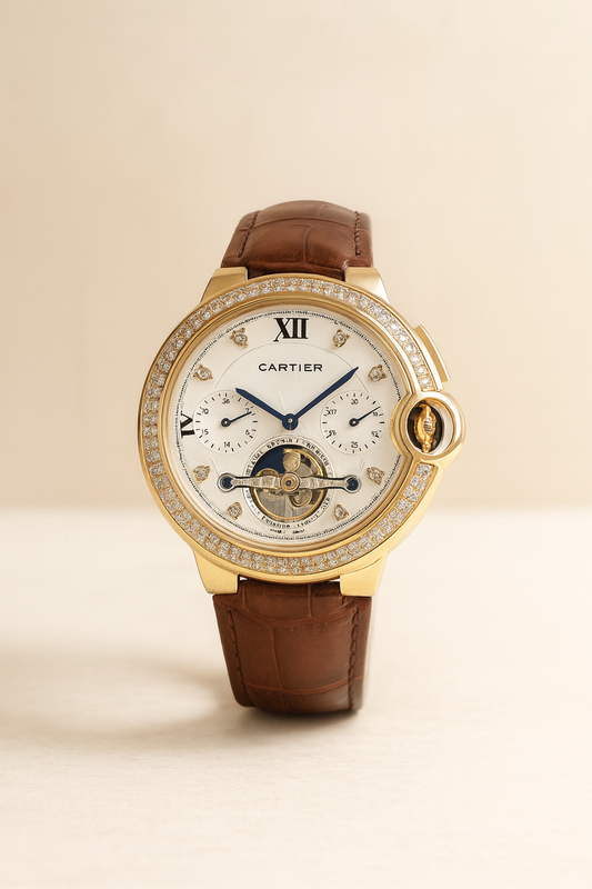 Cartier Ballon Bleu de Flying Tourbillon (Diamond Bezel)