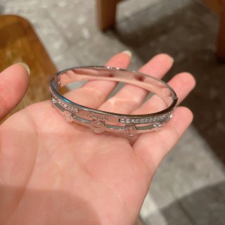 Cartier Love Cuffs Double Band Half Diamond Bracelet