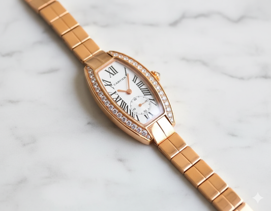 Cartier Tortue Ladies’ Watch with Diamond Bezel