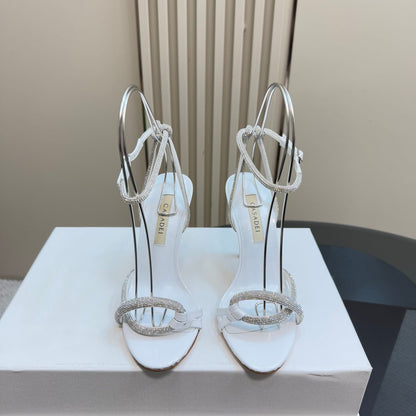 Casadei Strappy Metallic Sandals