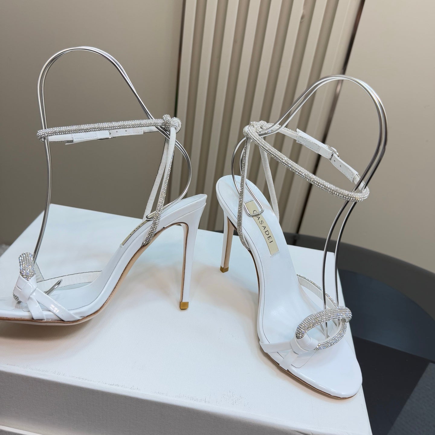 Casadei Strappy Metallic Sandals
