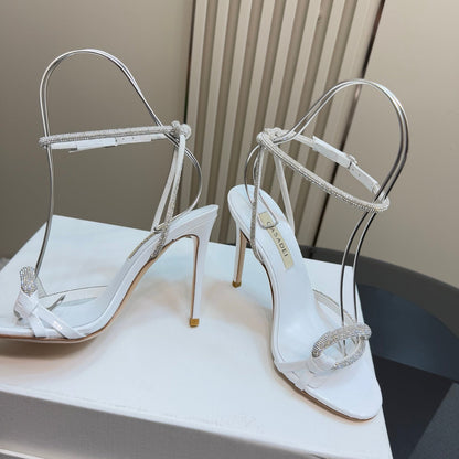 Casadei Strappy Metallic Sandals