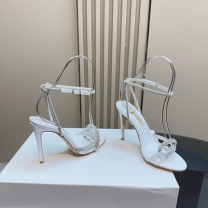 Casadei Strappy Metallic Sandals