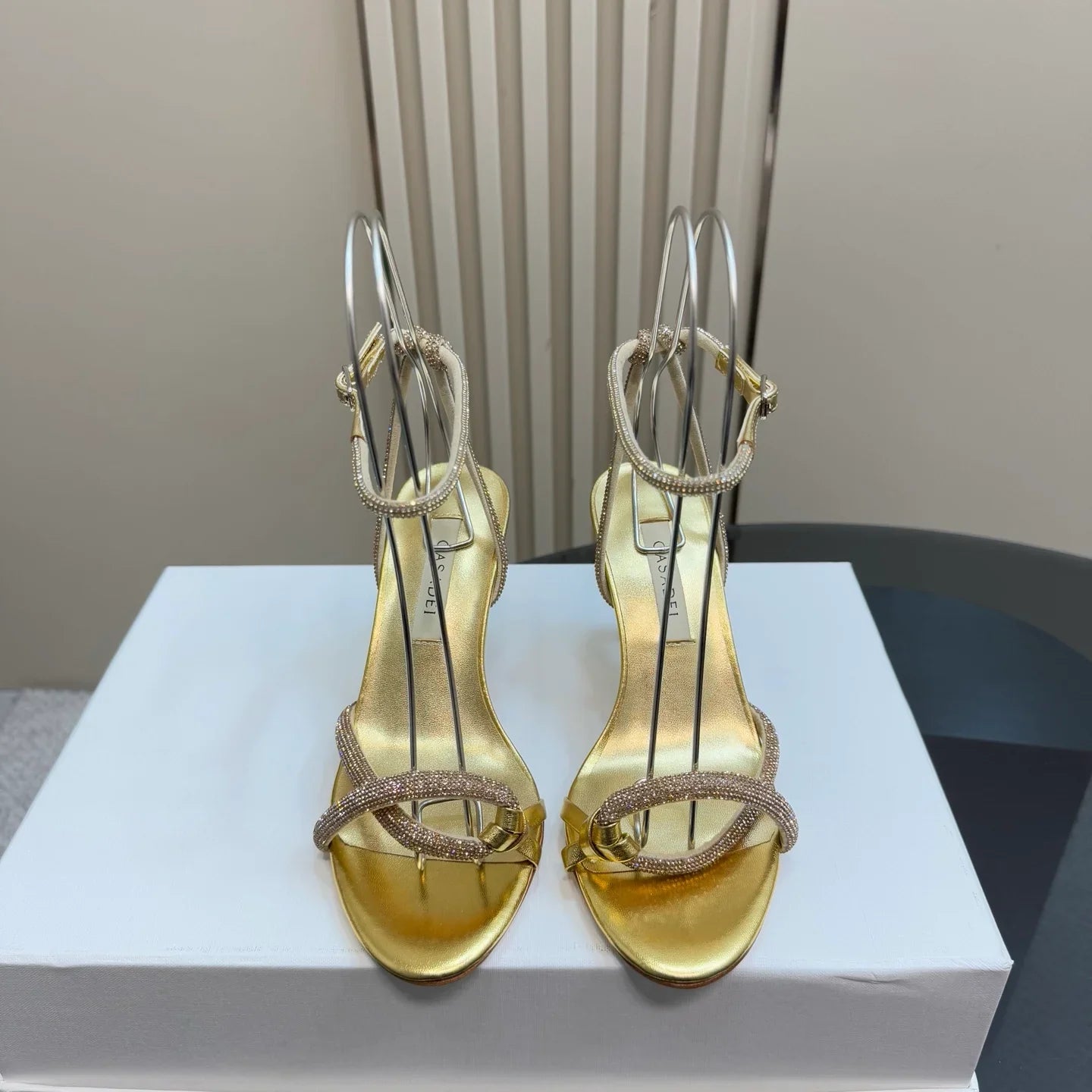 Casadei Strappy Metallic Sandals