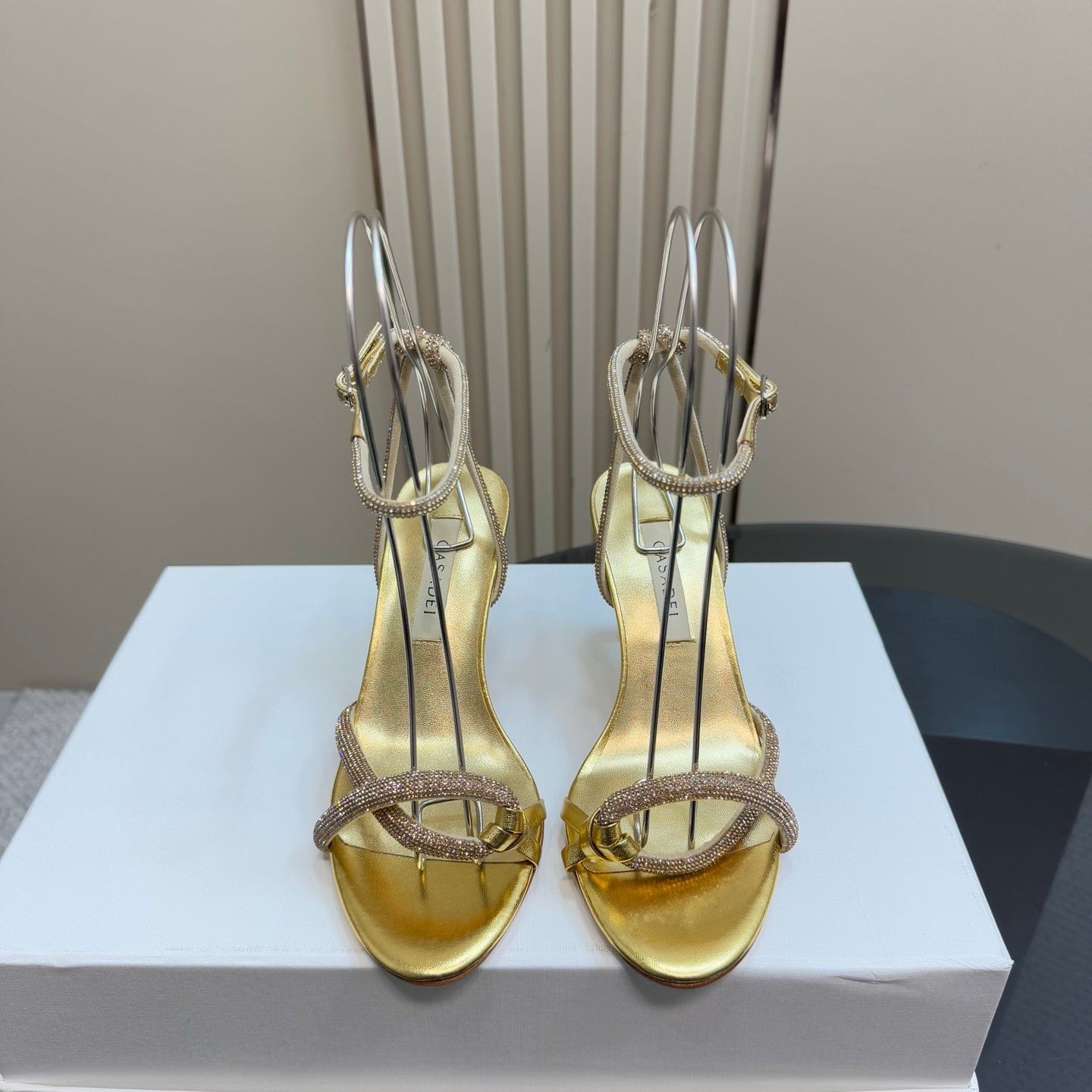 Casadei Strappy Metallic Sandals