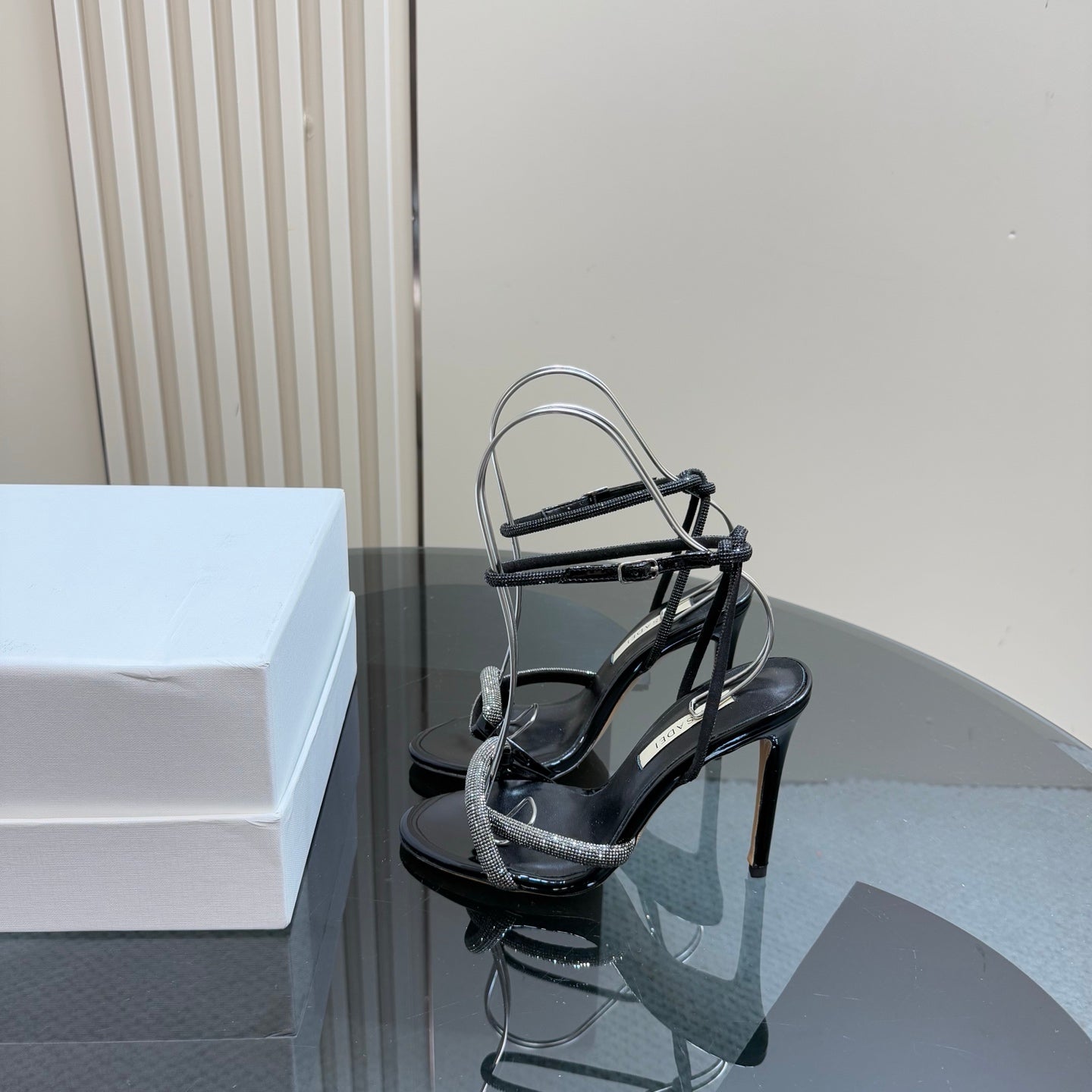 Casadei Strappy Metallic Sandals