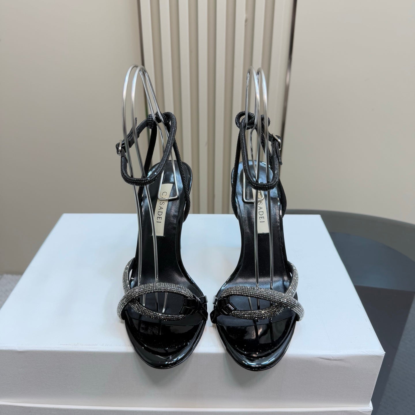 Casadei Strappy Metallic Sandals