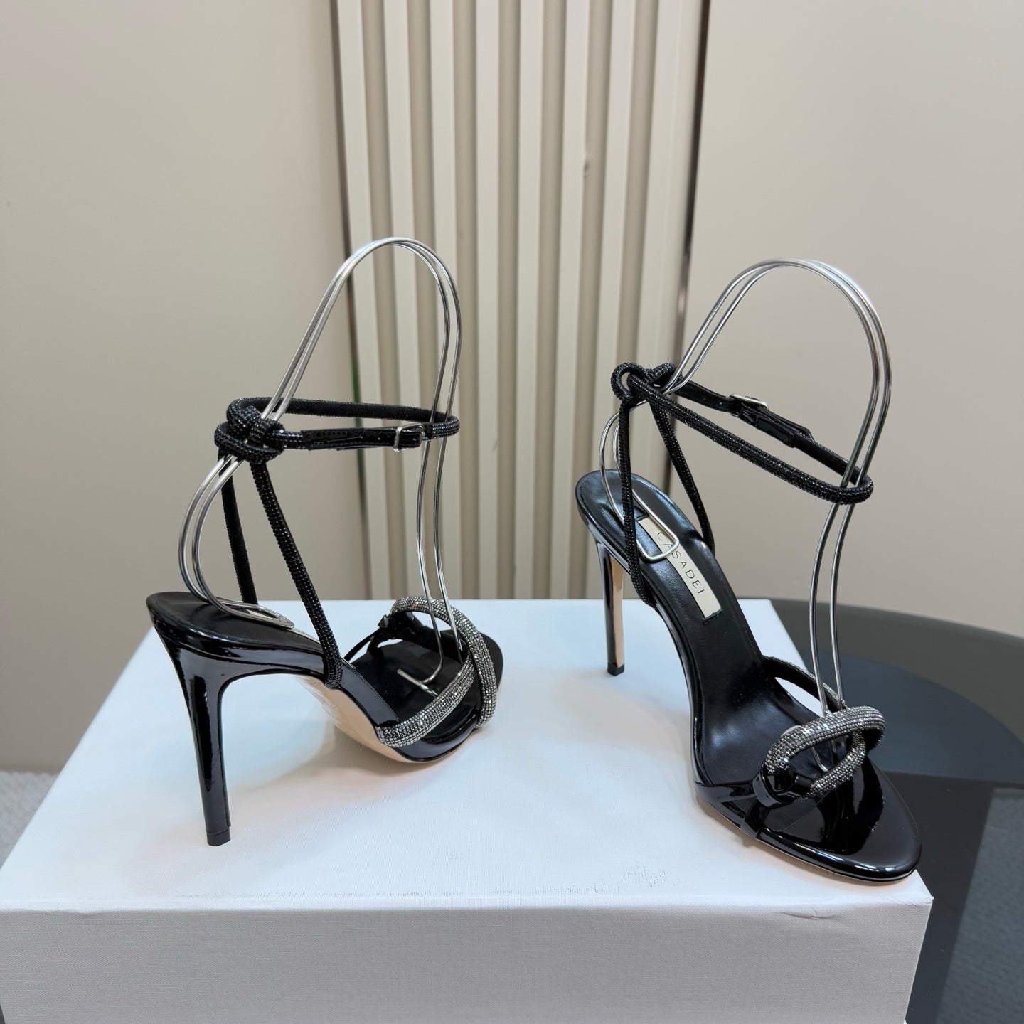 Casadei Strappy Metallic Sandals