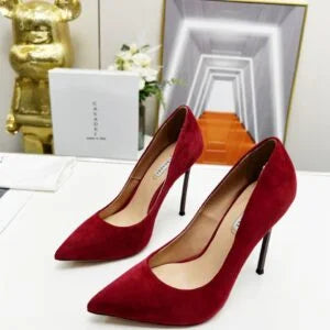 Casadei Pointed-Toe Suede Heels