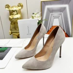 Casadei Pointed-Toe Suede Heels