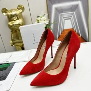 Casadei Pointed-Toe Suede Heels