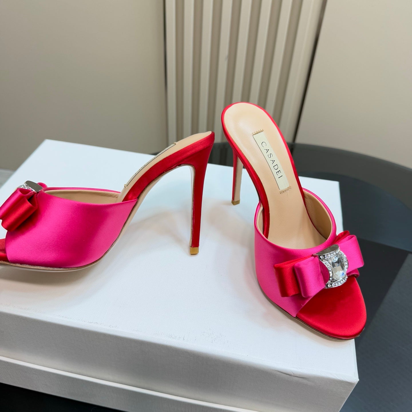 Casadei satin Mule Sandals