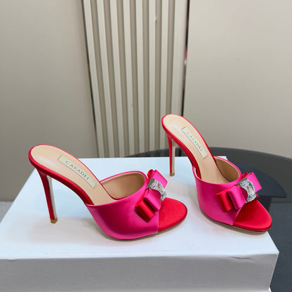 Casadei satin Mule Sandals