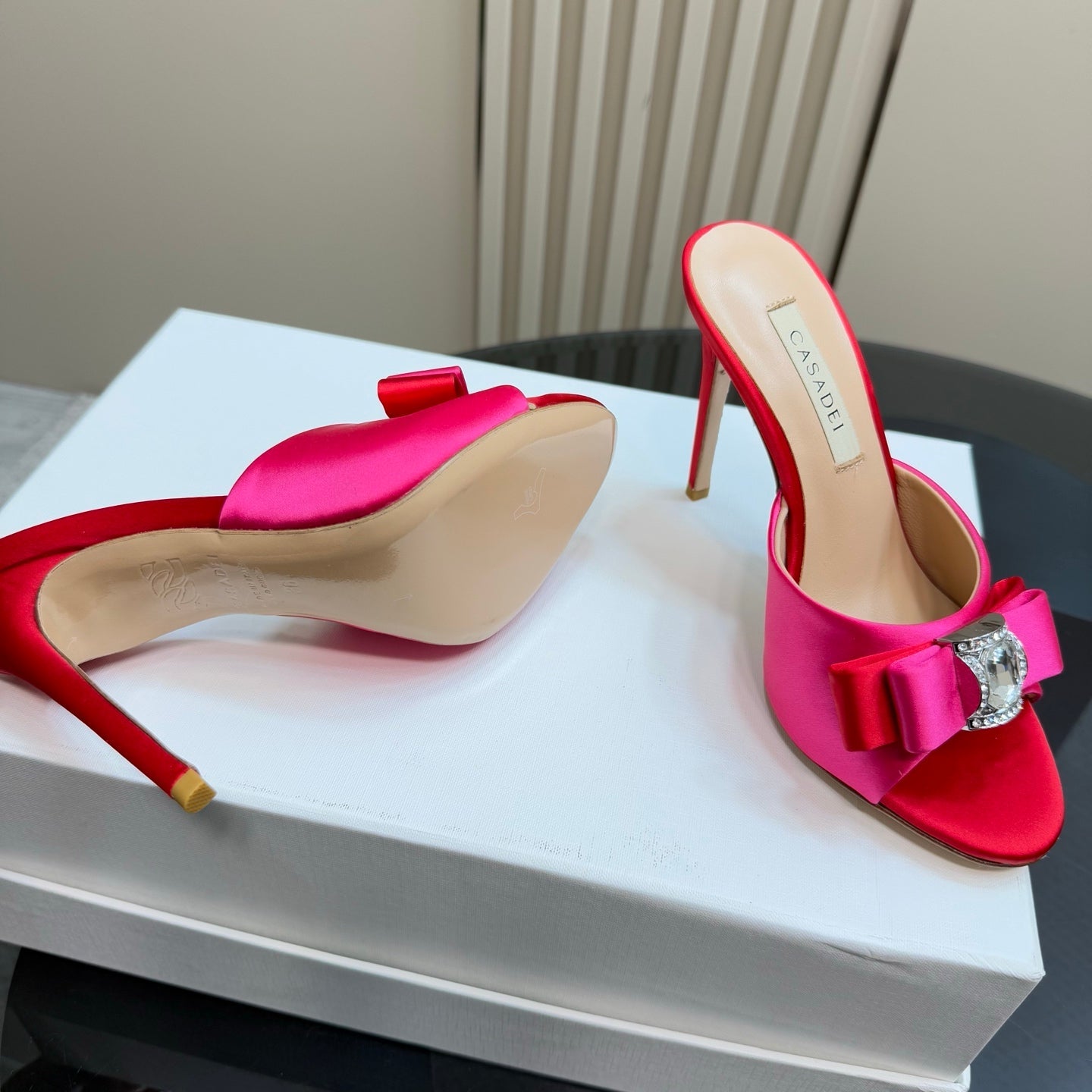 Casadei satin Mule Sandals