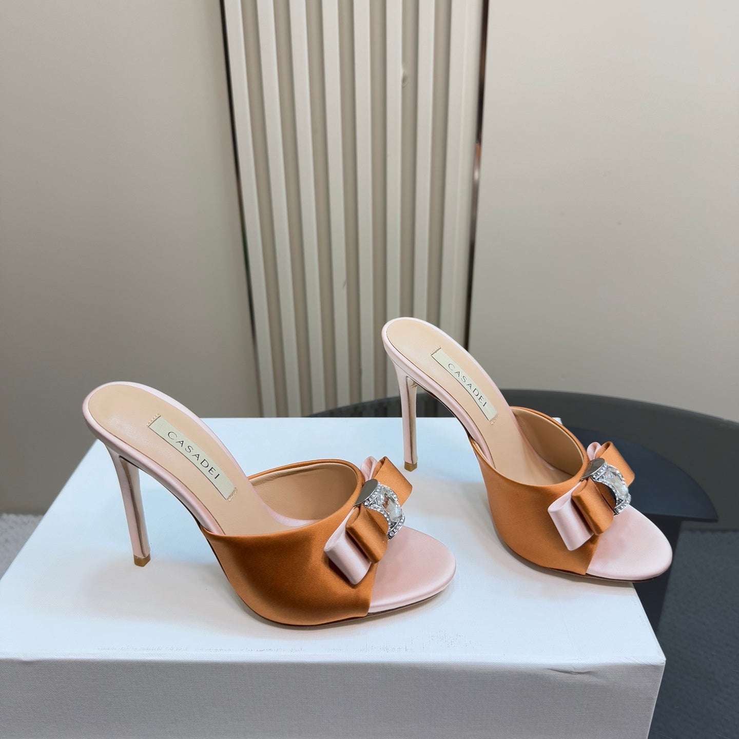 Casadei satin Mule Sandals