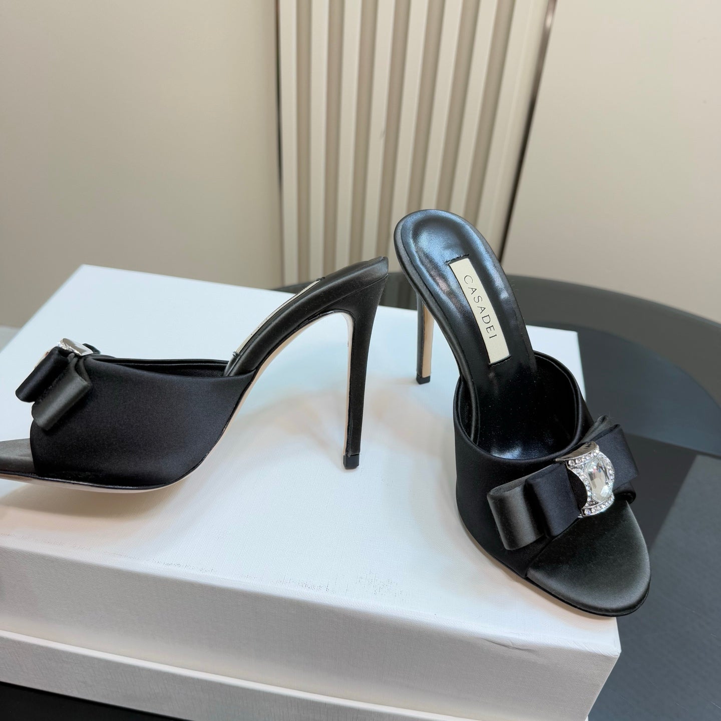 Casadei satin Mule Sandals